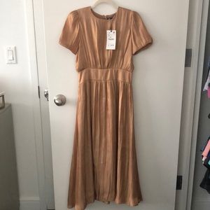 Zara gold dress